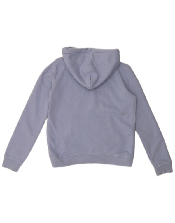 Jack Wills Womens Graphic Oversized Hoodie Jumper UK 10 Small Blue Cotton