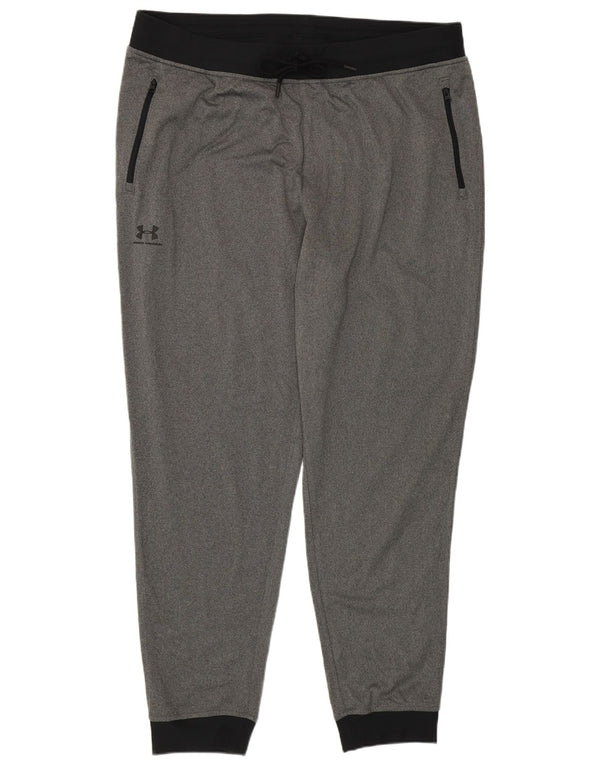 Under Armour Mens Loose Fit Tracksuit Trousers Joggers 2XL Grey Sports