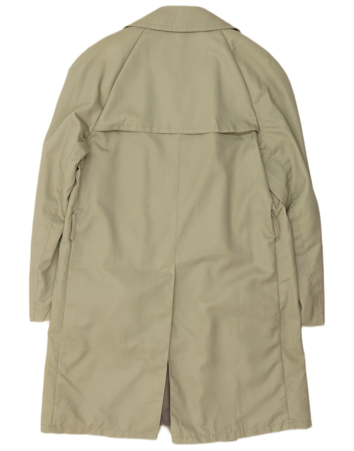 Vintage Mens Double Breasted Trench Coat IT 46 Small Khaki