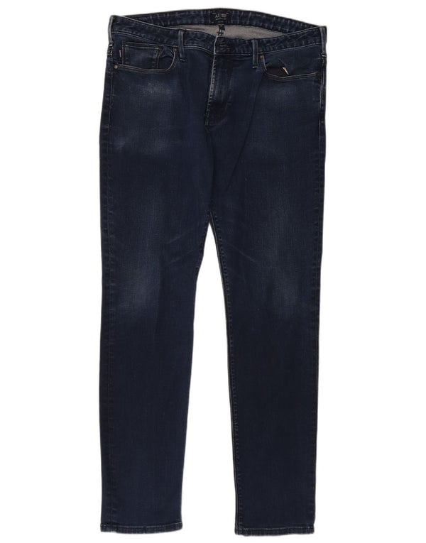 Jeans slim da uomo Armani W34 L31 cotone blu navy