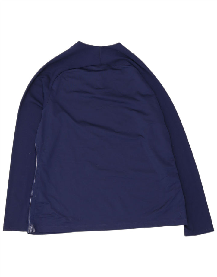 Nike Hommes Dri Fit Zip Neck Pull Survêtement Top XL Bleu Marine Polyester