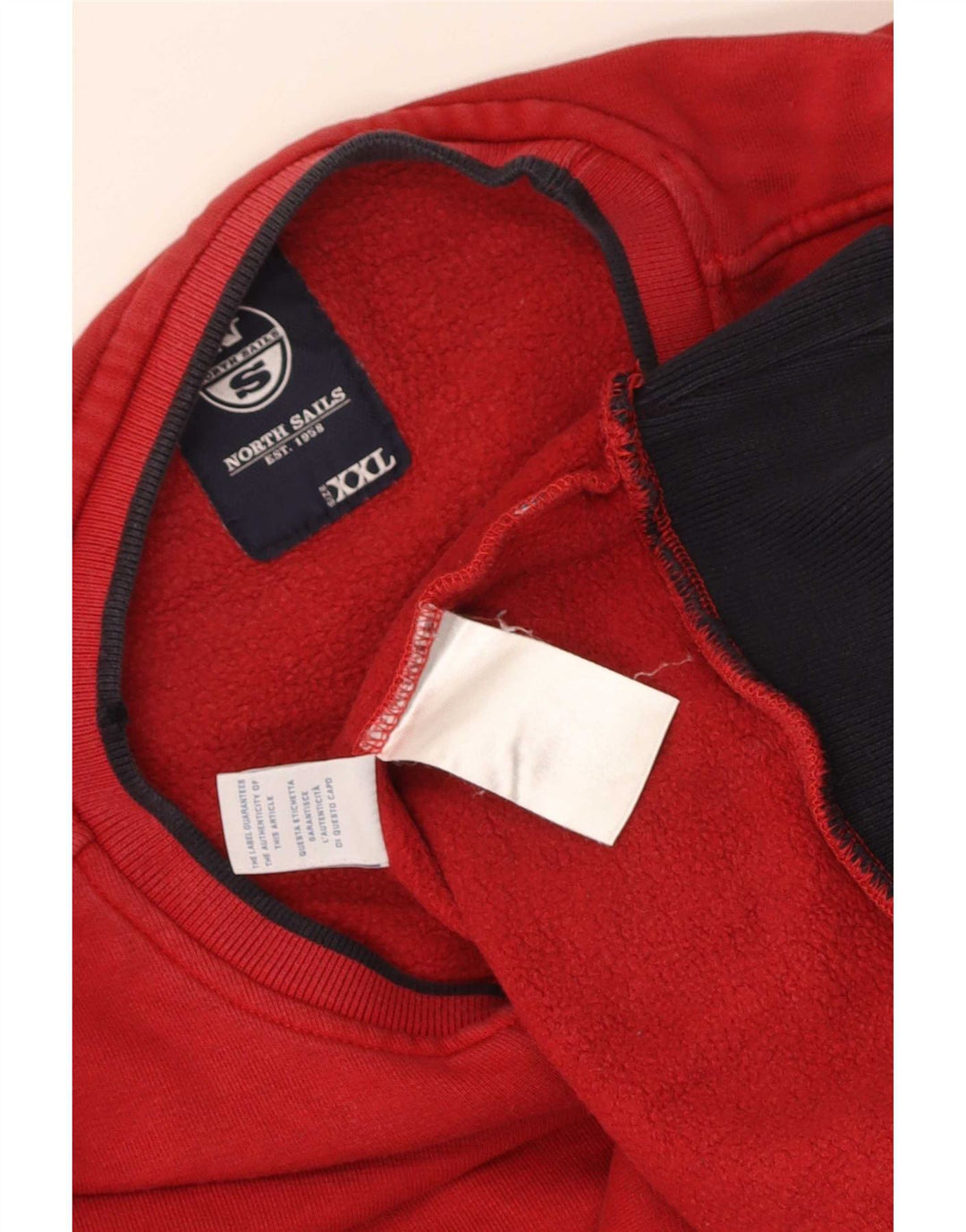 Felpa da uomo North Sails 2XL in cotone rosso