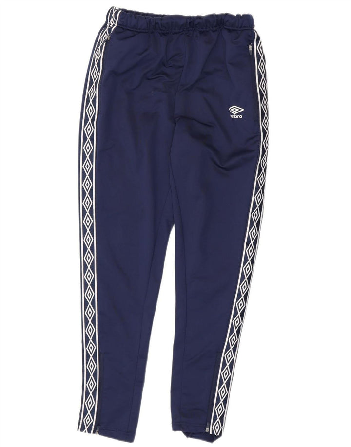Umbro Mens Graphic Tracksuit Trousers Medium  Navy Blue Polyester