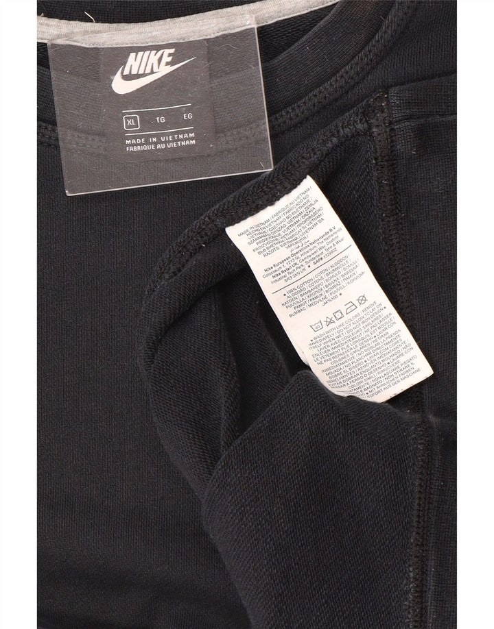 NIKE Mens Sweatshirt Jumper XL Black Cotton