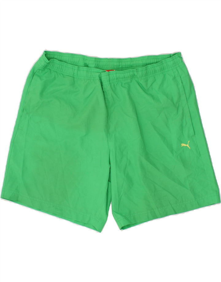 PUMA Mens Graphic Sport Shorts Large Green Polyester Vintage Puma and Second-Hand Puma from Messina Hembry 