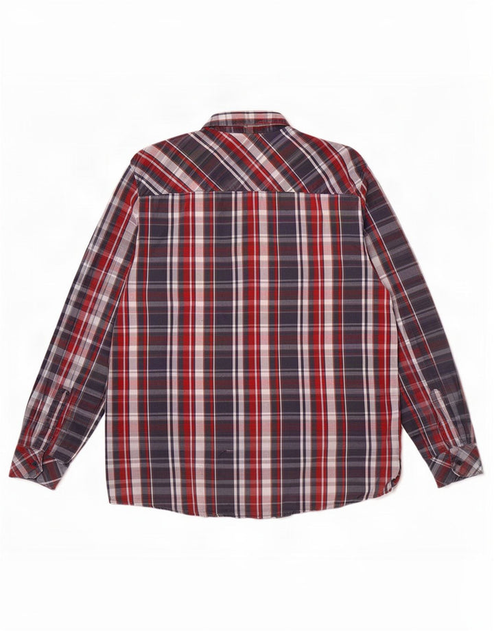 Mustang Chemise coupe classique pour homme en coton à carreaux bleus