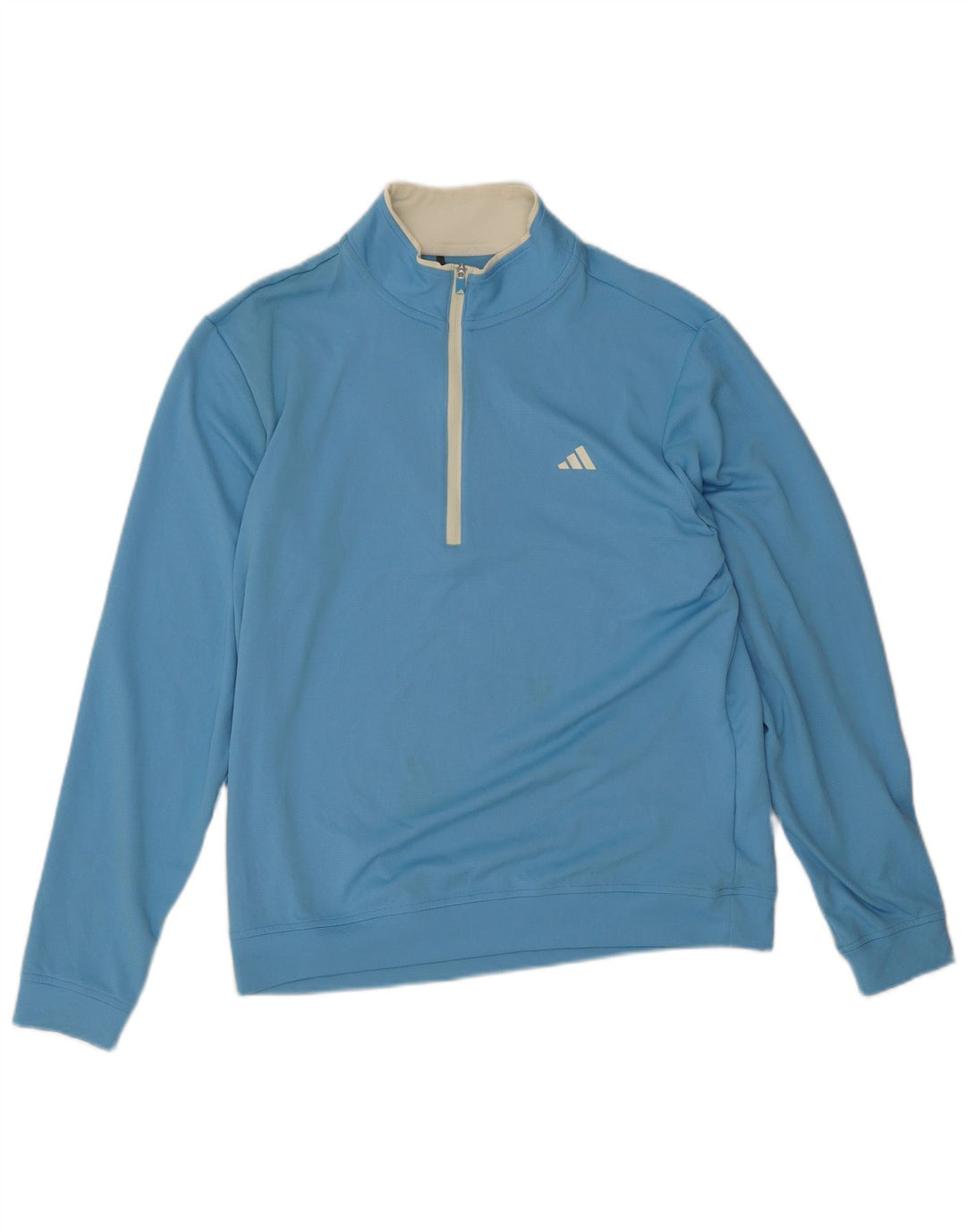 Adidas Haut de survêtement à col zippé pour homme Bleu moyen Polyester