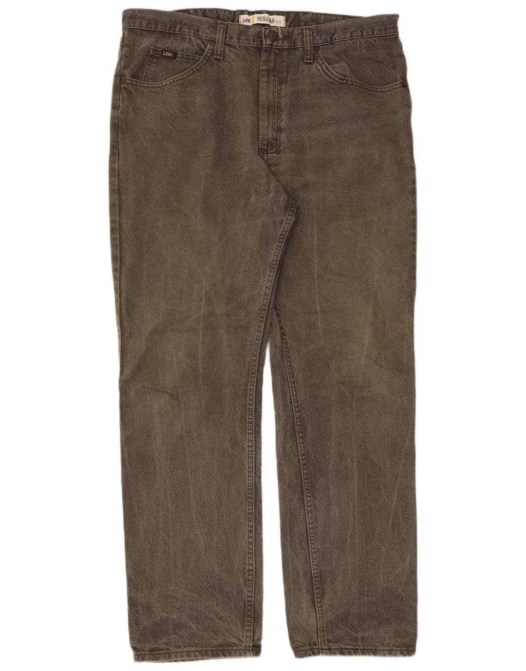 Lee Mens Regular Fit Straight Jeans W38 L32 Grey