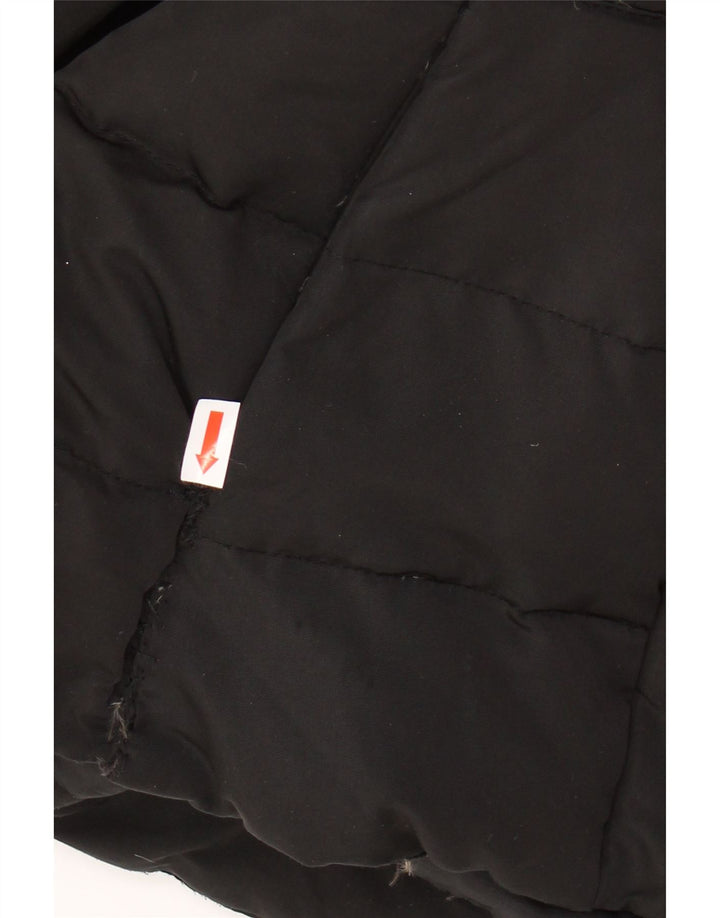 ZARA Womens Hooded Padded Jacket UK 14 Large Black Polyester Vintage Zara and Second-Hand Zara from Messina Hembry 
