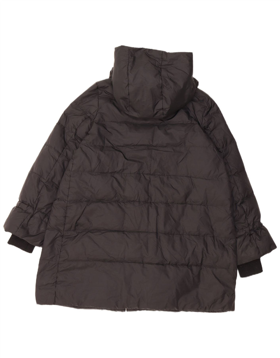 Zara Damen Kapuzenmantel, gepolstert, UK 14, mittelschwarz, Polyamid