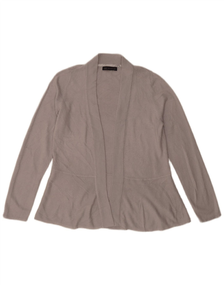 Marks & Spencer Womens Open Cardigan Sweater UK 10 Small Grey Acrylic