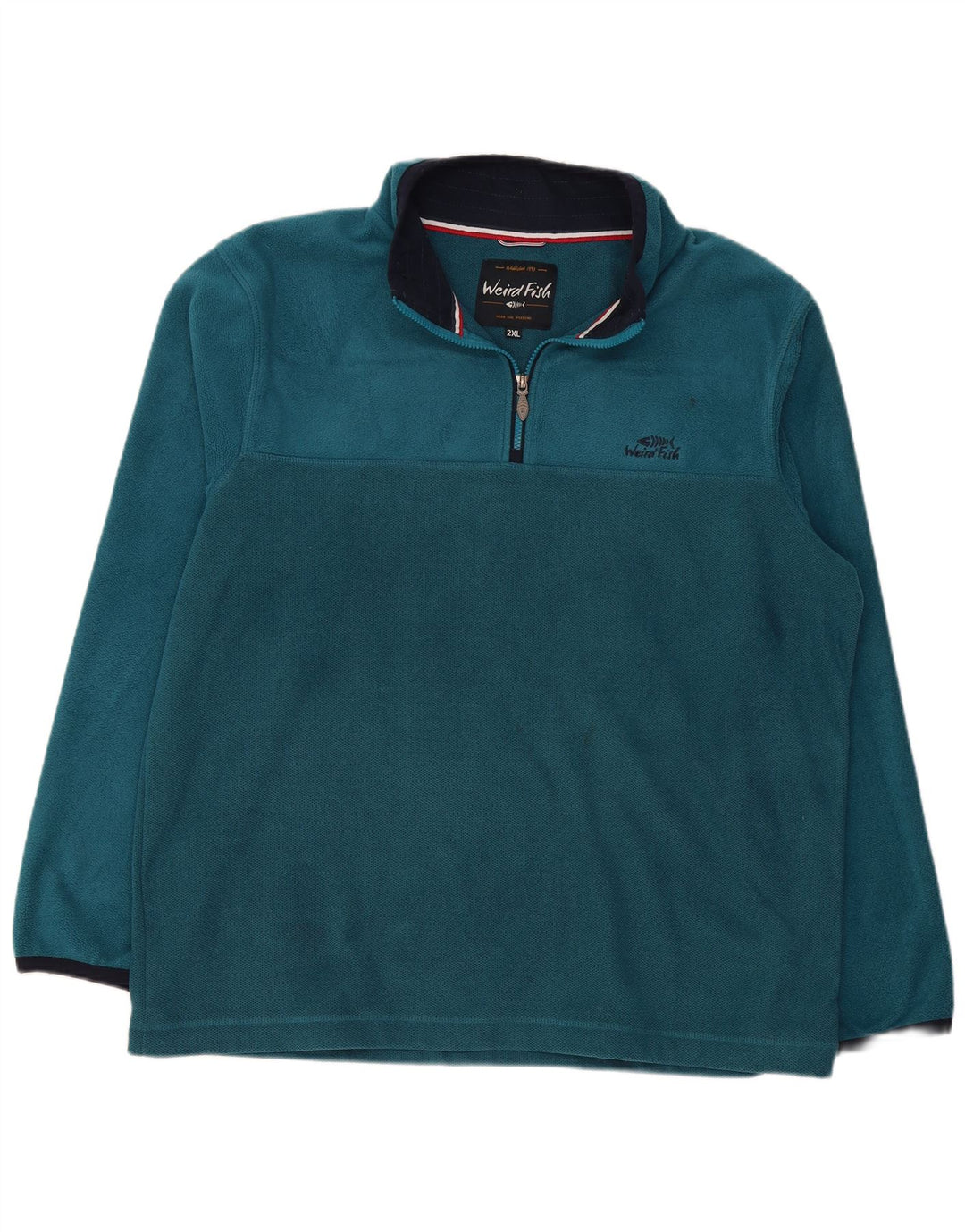 Maglione in pile da uomo Weird Fish 2XL poliestere blu