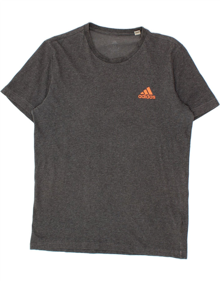 ADIDAS Mens Graphic T-Shirt Top Medium Grey Cotton Vintage Adidas and Second-Hand Adidas from Messina Hembry 