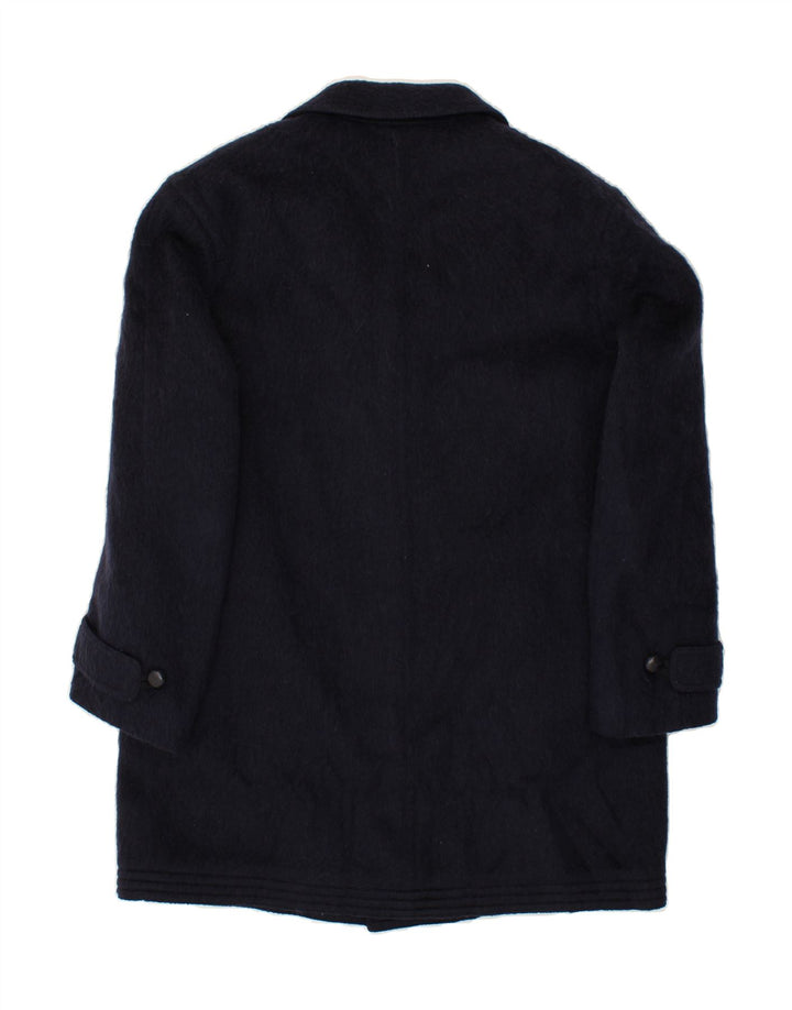 DOLOMITEN Mens Overcoat UK 38 Medium Navy Blue Mohair