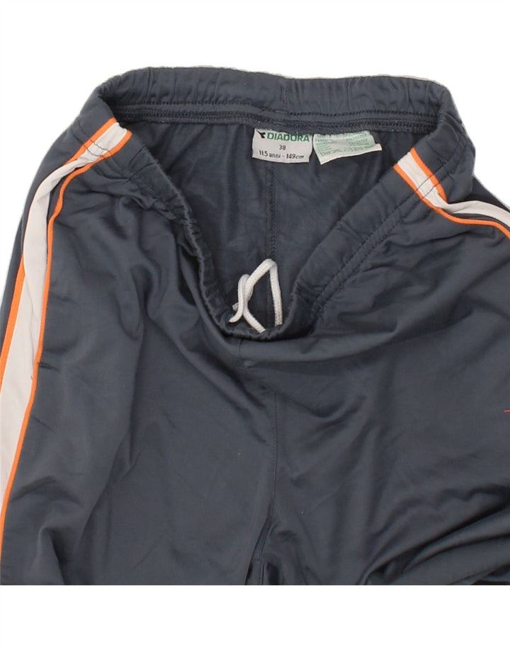 DIADORA Boys Tracksuit Trousers 11-12 Years  Grey Colourblock Polyester Vintage Diadora and Second-Hand Diadora from Messina Hembry 