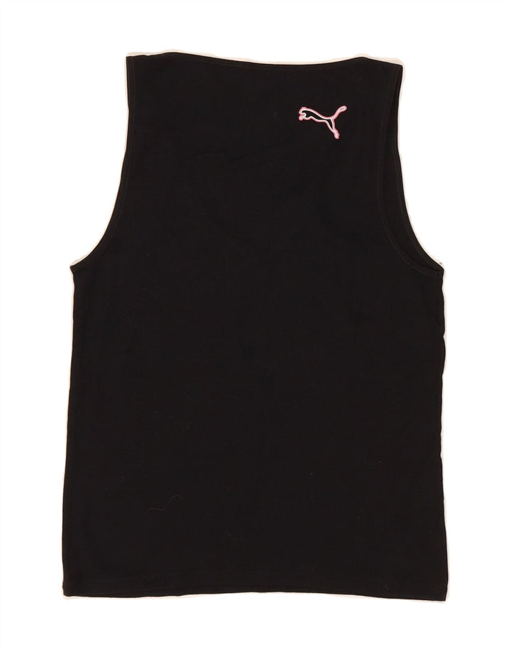 PUMA Womens Vest Top UK 12 Medium Black Cotton Vintage Puma and Second-Hand Puma from Messina Hembry 
