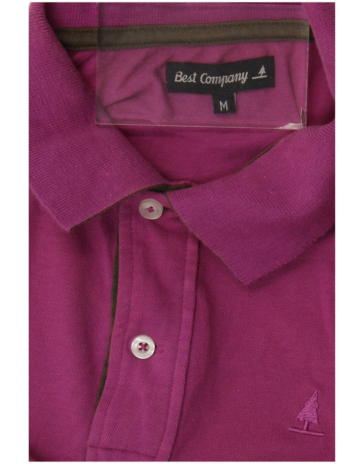 BEST COMPANY Mens Polo Shirt Medium Pink