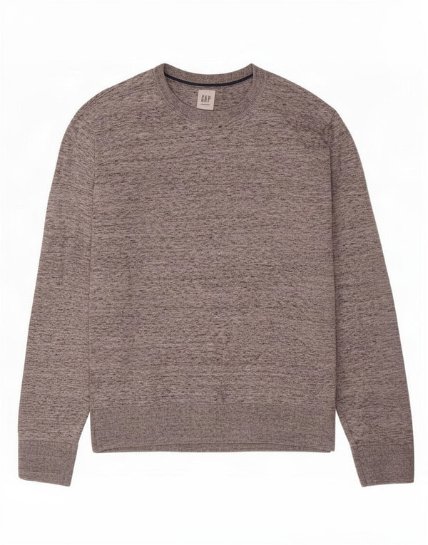 Damski sweter oversize Gap z dekoltem w łódkę UK 10, mały, szary nakrapiany