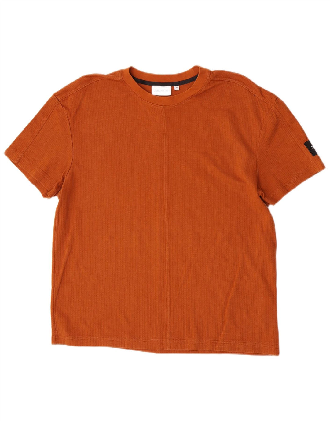 Calvin Klein Mens T-Shirt Top Medium Orange Cotton