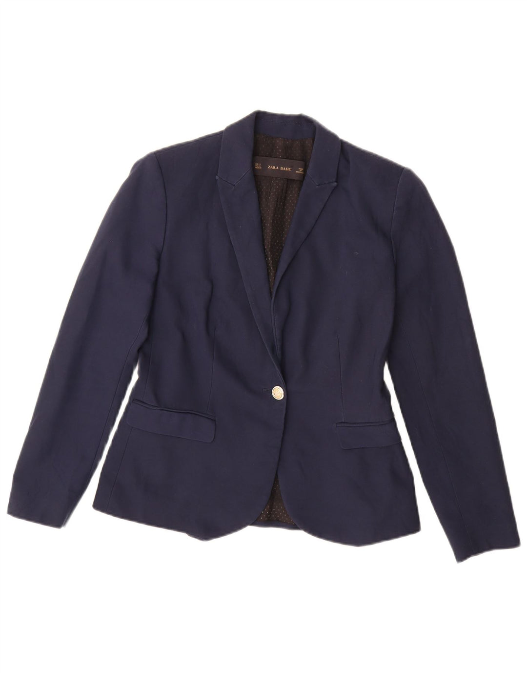 Giacca blazer da donna a 1 bottone Zara UK 10 piccola blu navy