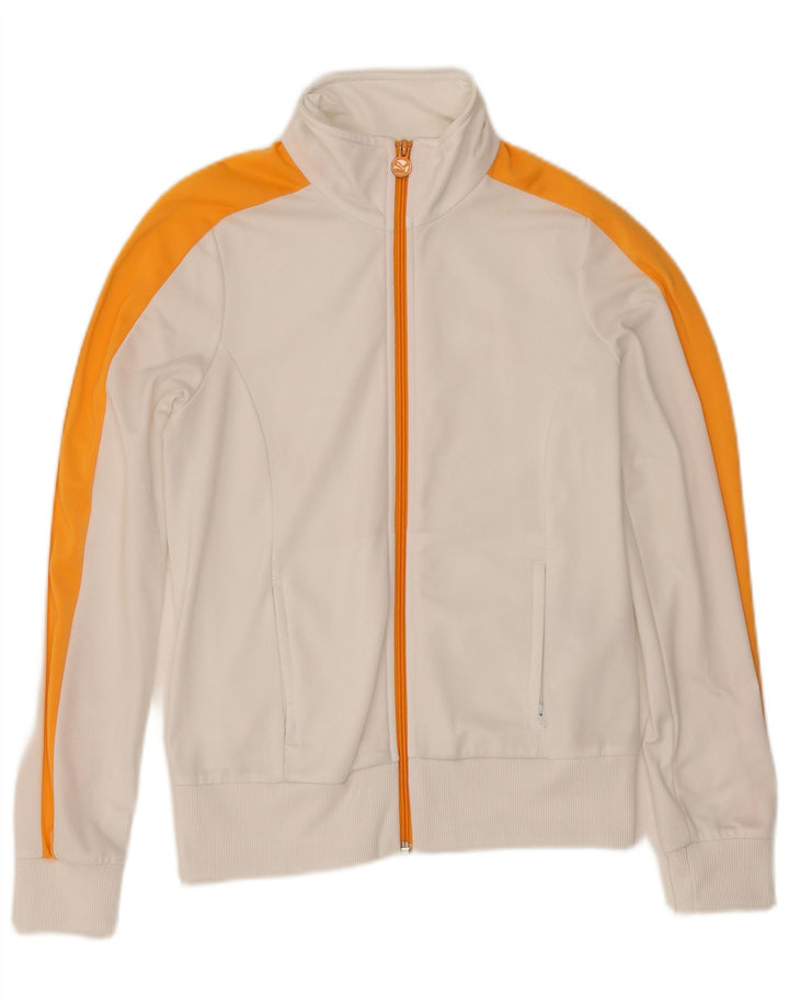 Giacca da tuta da donna Puma UK 12 Poliestere color block bianco medio