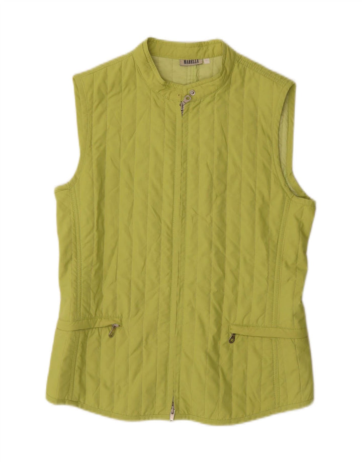 MARELLA Womens Gilet IT 44 Medium Green Polyester Vintage Marella and Second-Hand Marella from Messina Hembry 