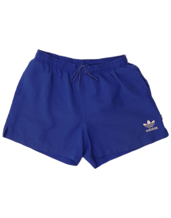 Pantaloncini sportivi da uomo Adidas in poliestere blu medio