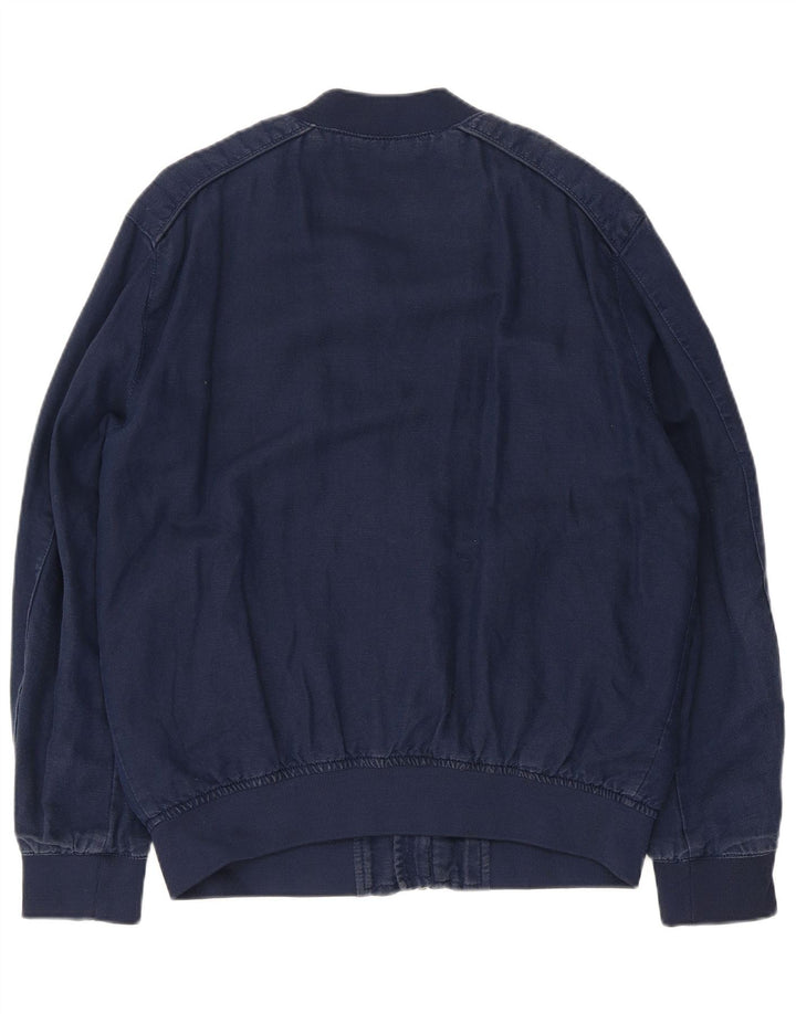 Ανδρικό μπουφάν ZARA Bomber UK 40 Large Navy Blue Polyester