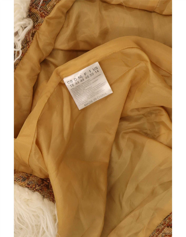 Joe Browns Dame Overfrakke UK 18 XL Brun Geometrisk Polyester