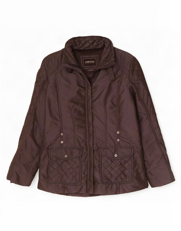 Geox Veste matelassée surdimensionnée Respira pour femme UK 10 Small Marron Polyamide