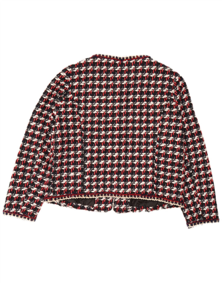 Zara Womens Blazer Jacket UK 16 Large Multicoloured Check