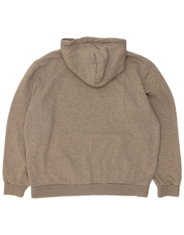 Felpa con cappuccio grafica da uomo Puma grande in cotone chiazzato grigio