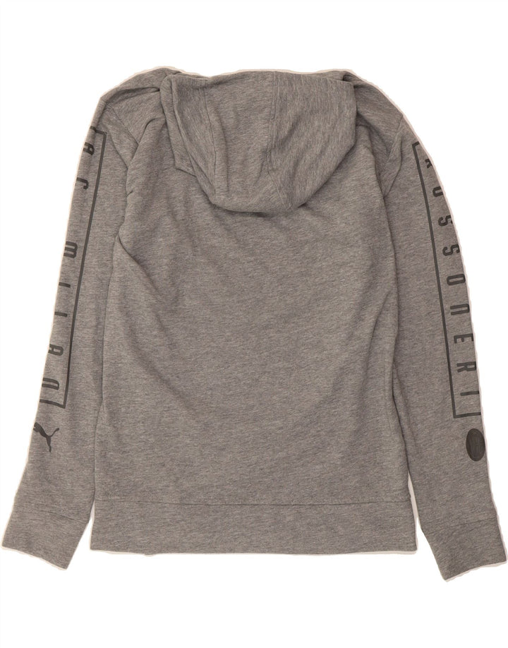 PUMA Mens Hoodie Jumper Small Grey Cotton Vintage Puma and Second-Hand Puma from Messina Hembry 