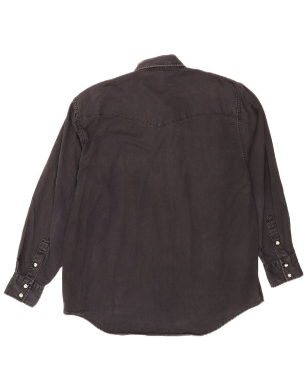Lee Mens Denim Shirt Medium Black Cotton