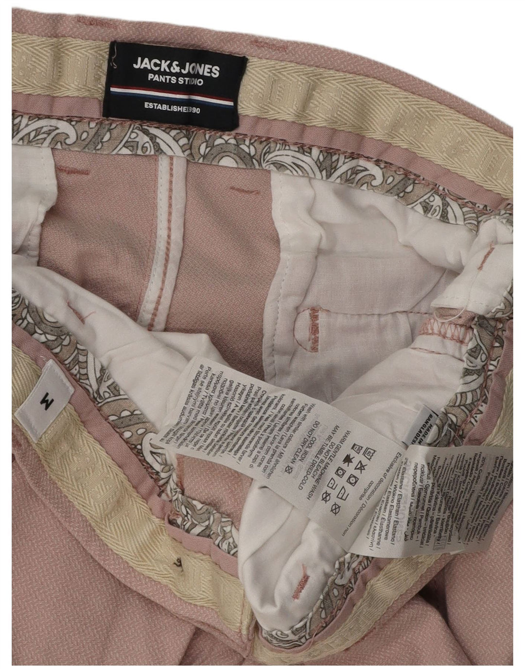 Jack & Jones Mens Chino Shorts Medium W32  Pink Cotton