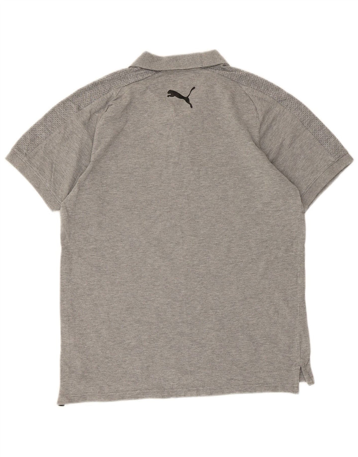 Puma Mens Polo Shirt Small Grey Flecked