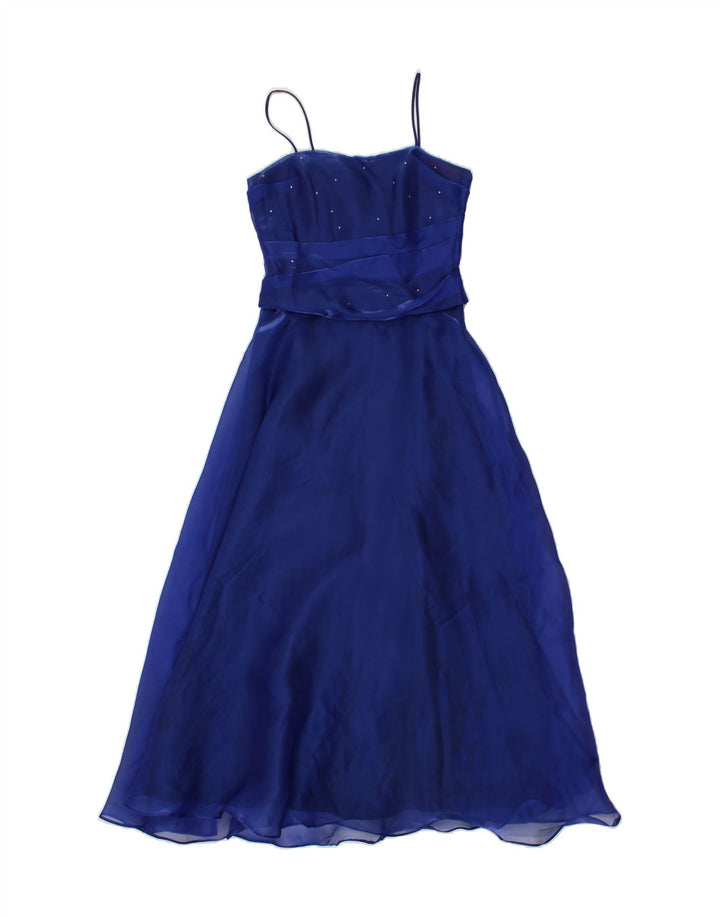 REBECCA Womens Slip Dress UK 12 Medium Navy Blue Polyester Vintage Rebecca and Second-Hand Rebecca from Messina Hembry 