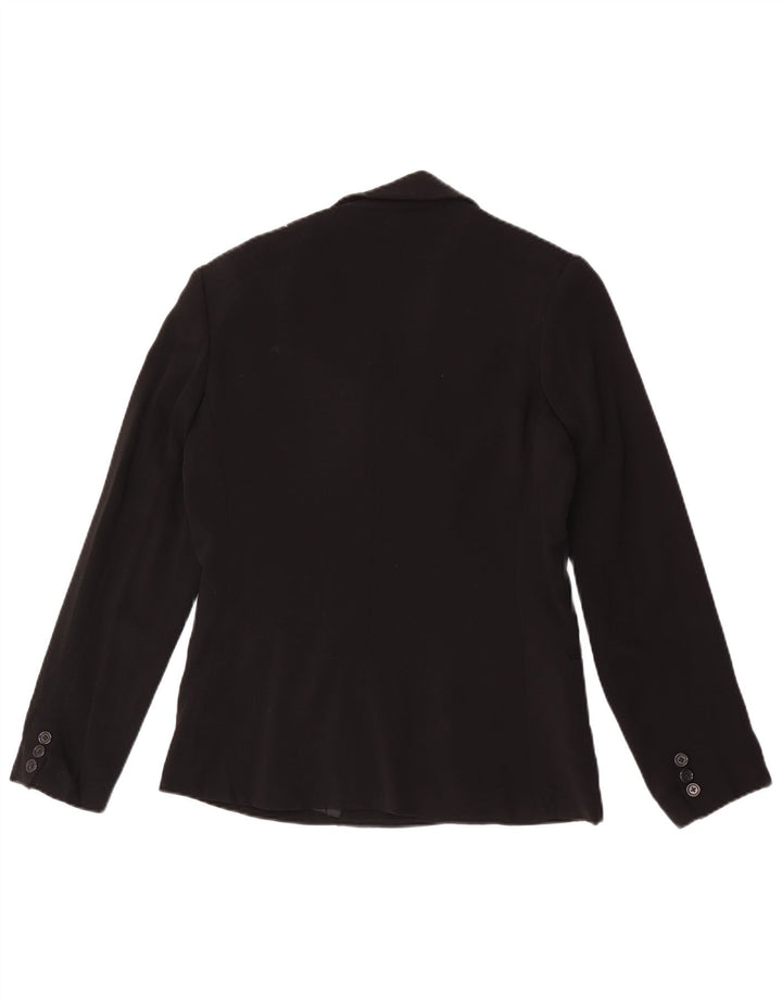 Jigsaw Womens Pea Coat UK 14 Medium Black Wool