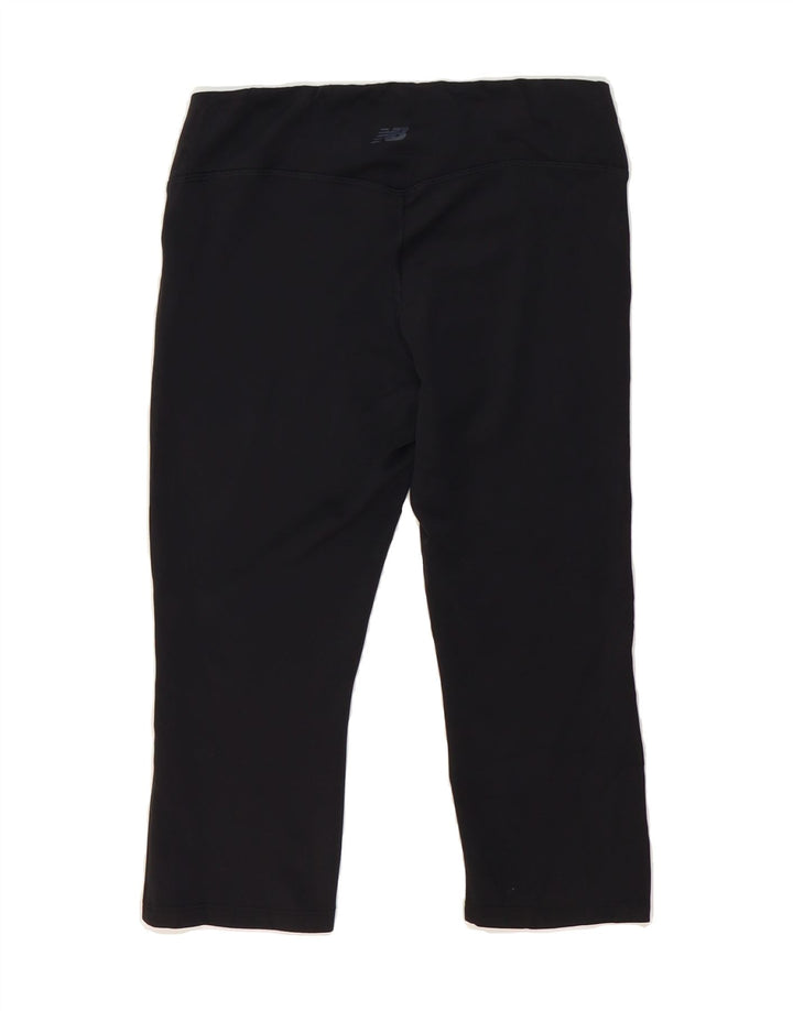 NEW BALANCE Womens Capri Tracksuit Trousers UK 12 Medium  Black Polyester Vintage New Balance and Second-Hand New Balance from Messina Hembry 