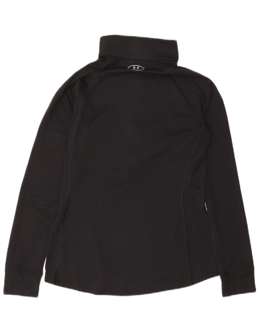 UNDER ARMOUR Womens Zip Neck Pullover Tracksuit Top UK 12 Medium Black