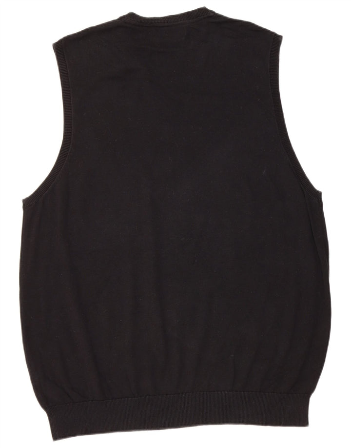 Marks & Spencer Mens Vest Tank Top XL Black Cotton
