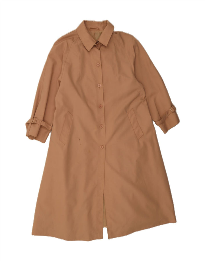 VINTAGE Womens Overcoat UK 16 Large Beige Polyester Vintage Vintage and Second-Hand Vintage from Messina Hembry 
