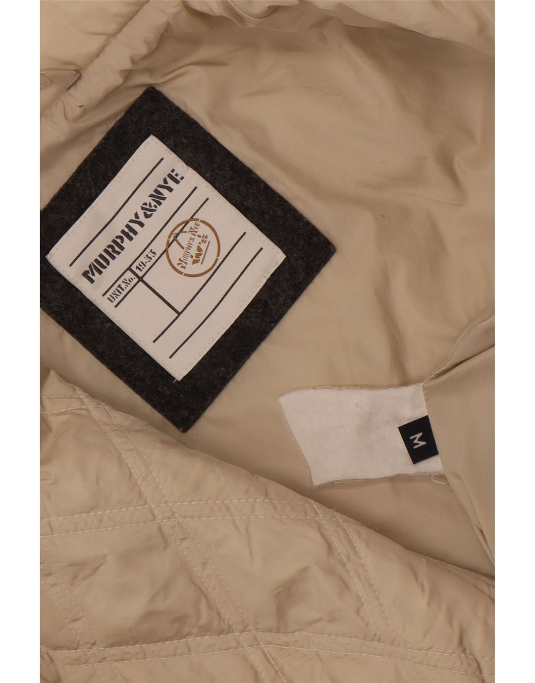 Murphy & Nye Womens Quilted Jacket UK 14 Medium Beige