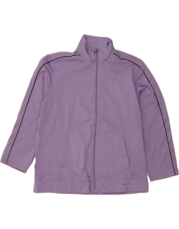 CHAMPION Womens Oversized Tracksuit Top Jacket UK 18 XL Purple Polyester Vintage Champion and Second-Hand Champion from Messina Hembry 