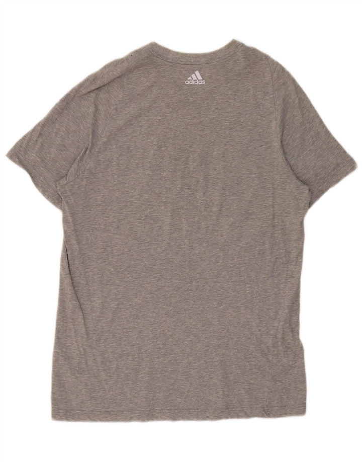 ADIDAS Mens Graphic T-Shirt Top Large Grey