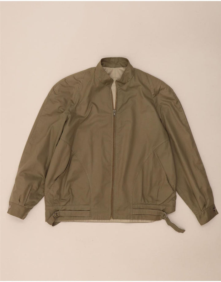 VINTAGE Mens Bomber Jacket UK 40 Large Khaki