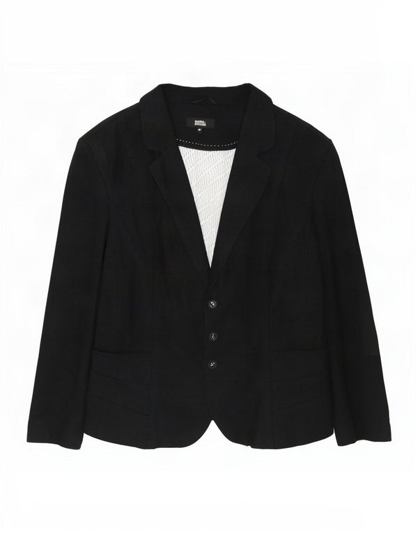 Marks & Spencer Damen 3-Knopf-Blazerjacke UK 22 3XL Graues Leinen