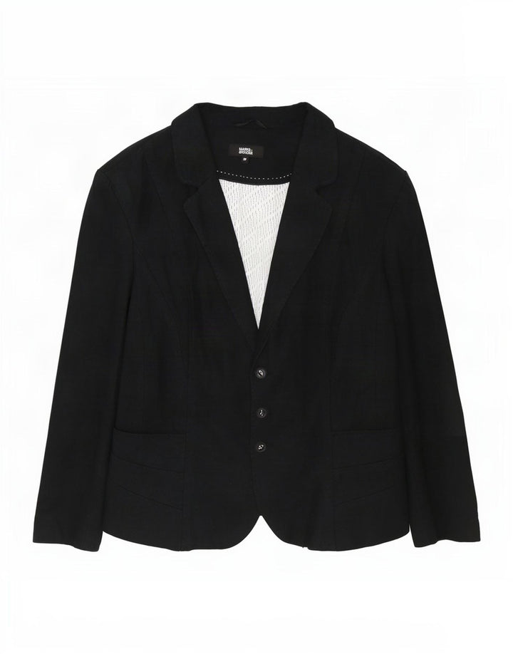 Marks & Spencer Damen 3-Knopf-Blazerjacke UK 22 3XL Graues Leinen