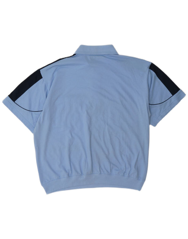 Tricou polo vintage pentru bărbați XL, albastru, bloc de culoare