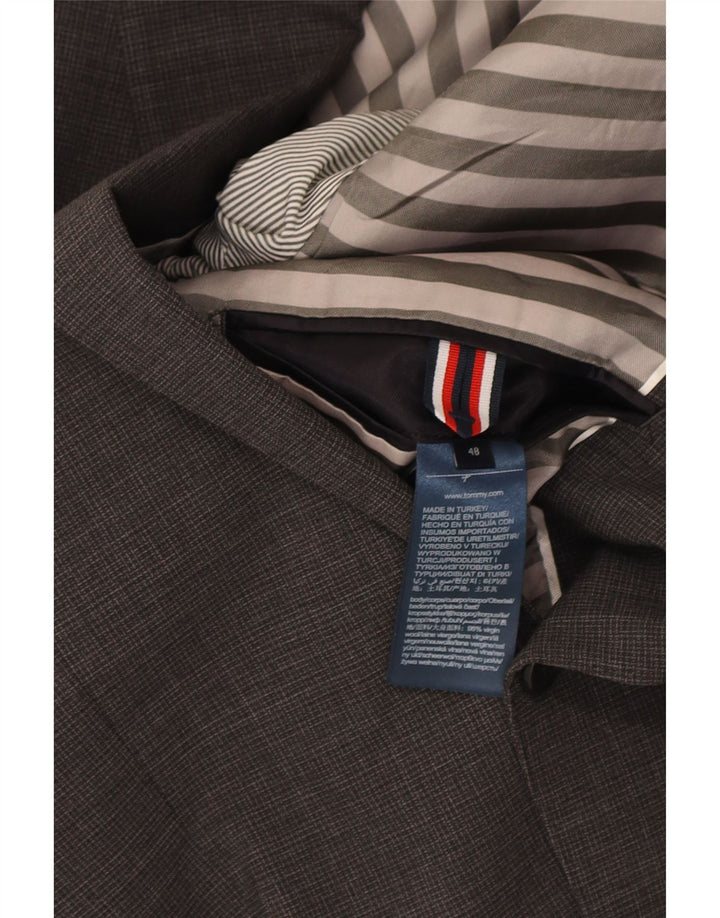 Tommy Hilfiger Herren-Blazer mit 2 Knöpfen, IT 48, mittelgraue Wolle